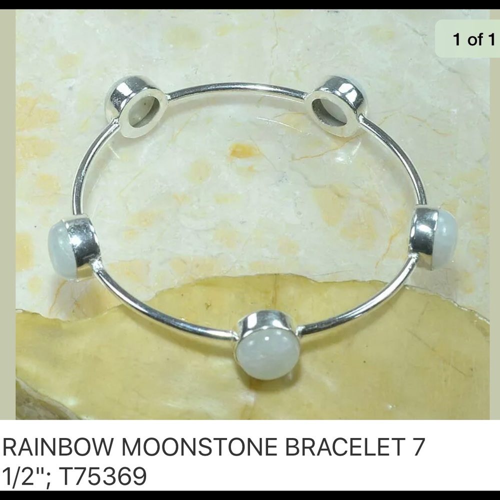 Moonstone Bangle Bracelet 🔥